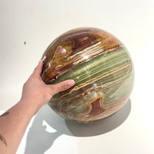 Load and play video in Gallery viewer, Extra large banded calcite crystal sphere 39kg | ASH&amp;STONE Crystal Shop Auckland NZ
