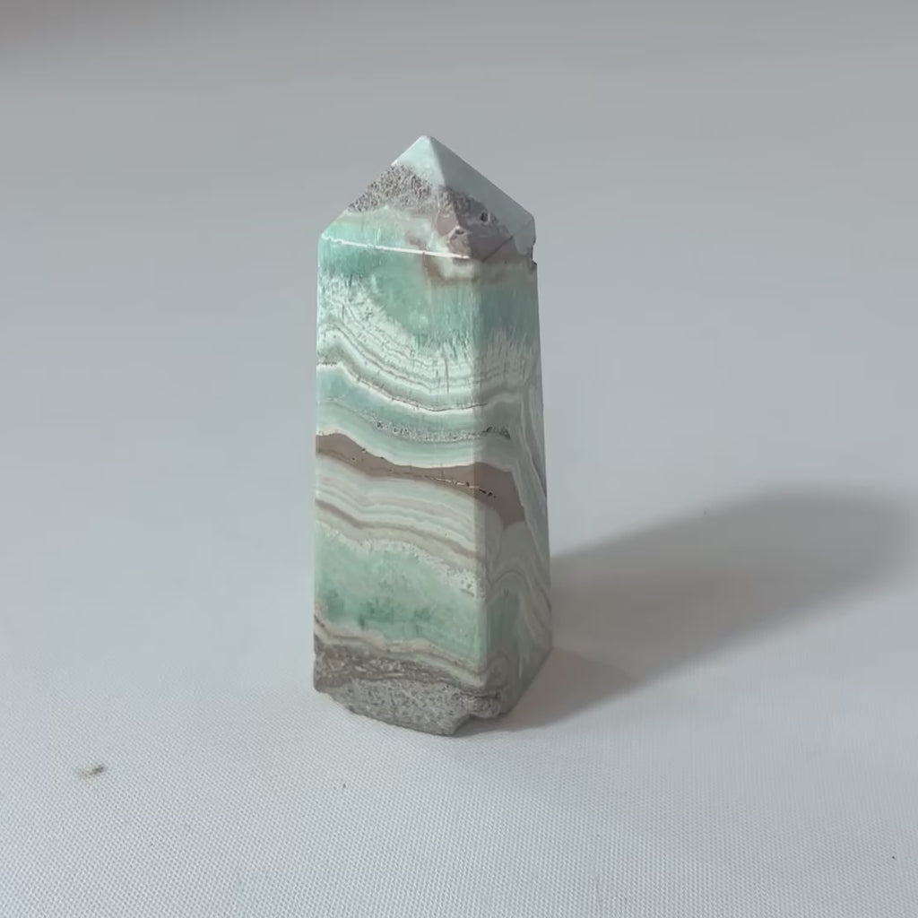 Blue aragonite crystal tower | ASH&STONE Crystal Shop Auckland NZ