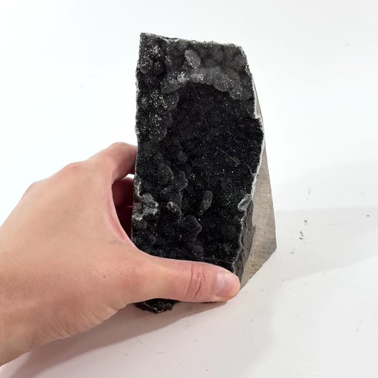 Black amethyst crystal druzy | ASH&STONE Crystal Shop Auckland NZ