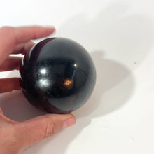 Load and play video in Gallery viewer, Black tourmaline polished crystal sphere | ASH&amp;STONE Crystals Shop Auckland NZ
