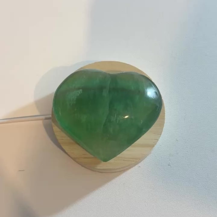 Fluorite crystal heart lamp | ASH&STONE Crystal Shop Auckland NZ