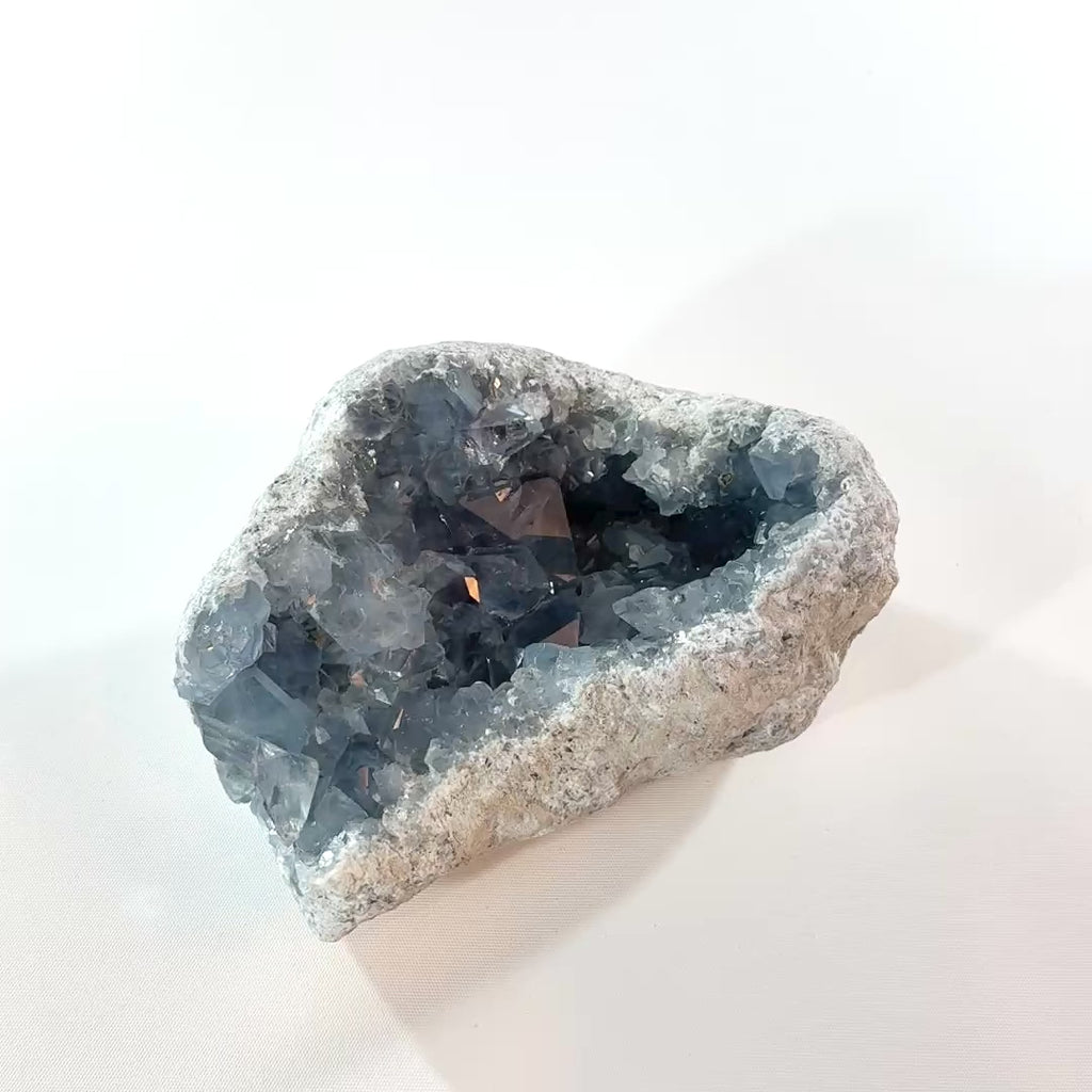 Large celestite crystal cluster 2.12kg | ASH&STONE Crystals Shop Auckland NZ