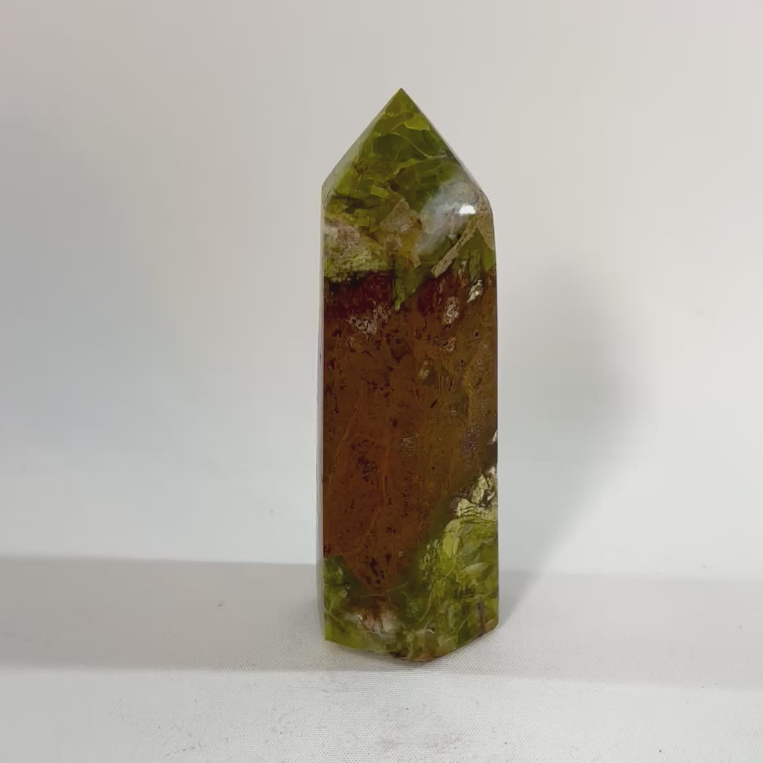 Green Opal Tower | ASH & STONE Premium crystals online. Free express shipping NZ 