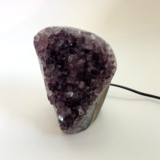 Large amethyst crystal cluster lamp 2.87kg | ASH&STONE Crystals Shop Auckland NZ