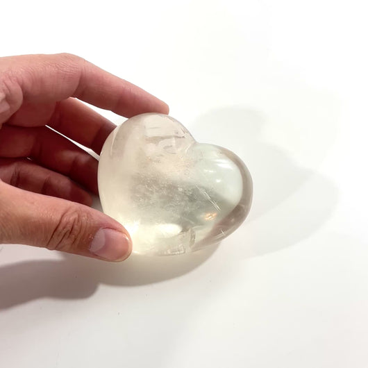 Clear quartz crystal heart | ASH&STONE Crystal Shop Auckland NZ