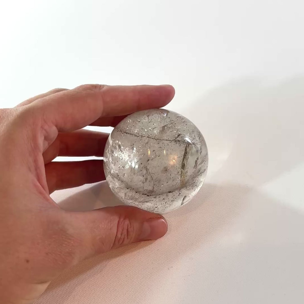 Clear quartz polished crystal sphere | ASH&STONE Crystal Shop Auckland NZ