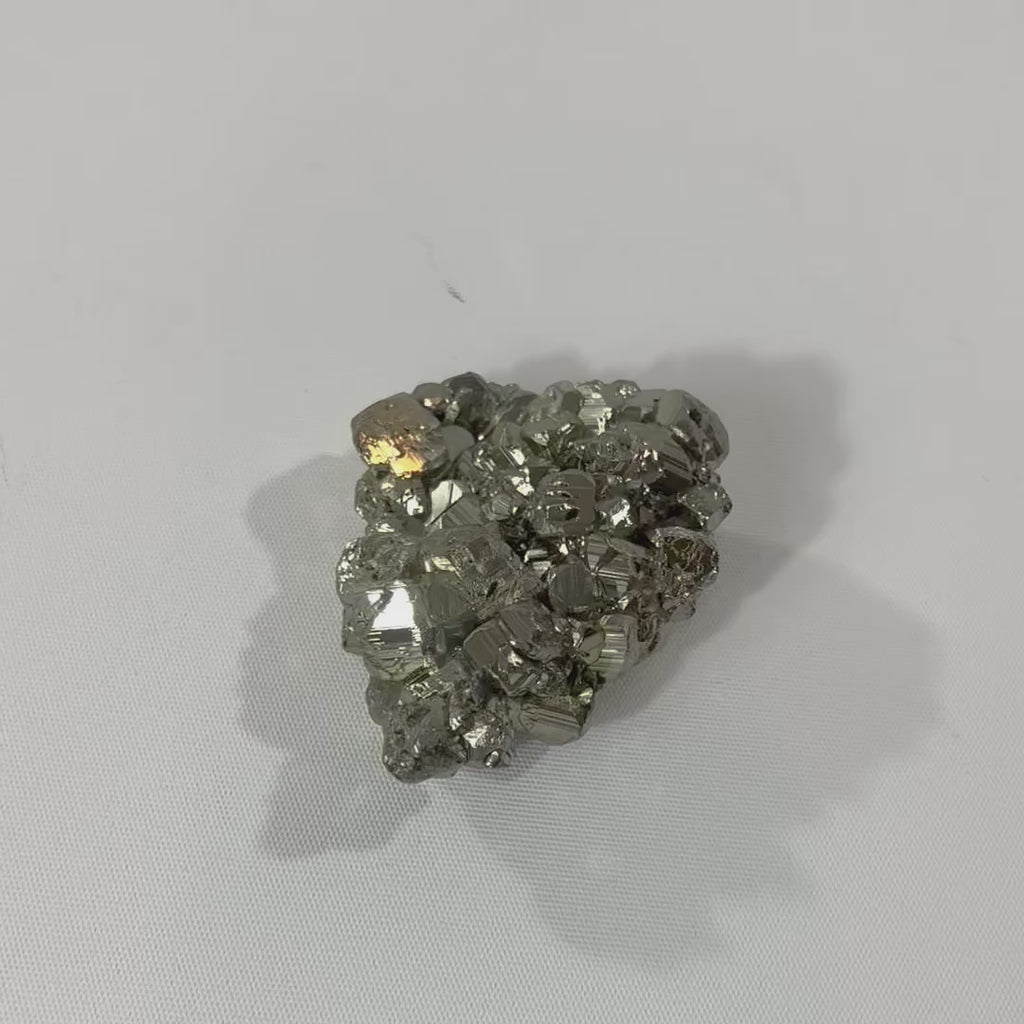 Pyrite Cluster from Peru. Attract success. Free express shipping. Buy Pyrite crystals online from ASH&STONE Auckland crystal shop. AfterPay available.