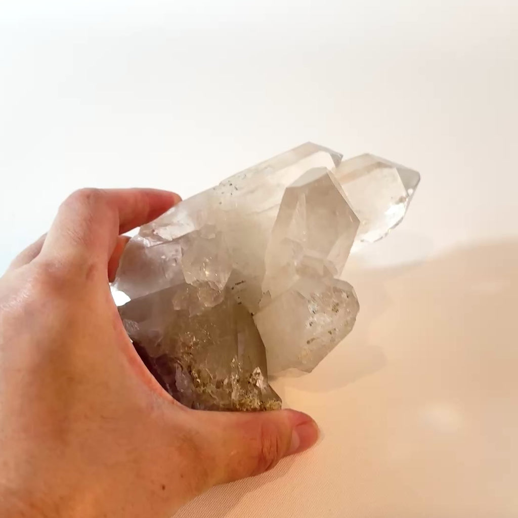 Clear quartz crystal cluster | ASH&STONE Crystal Shop Auckland NZ