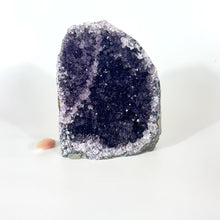 Load and play video in Gallery viewer, Large amethyst crystal cluster with cut base 3.42kg | ASH&amp;STONE Crystals Shop Auckland NZ
