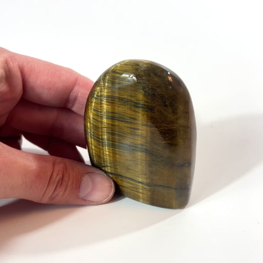 Tigers eye polished crystal free form | ASH&STONE Crystals Shop Auckland NZ