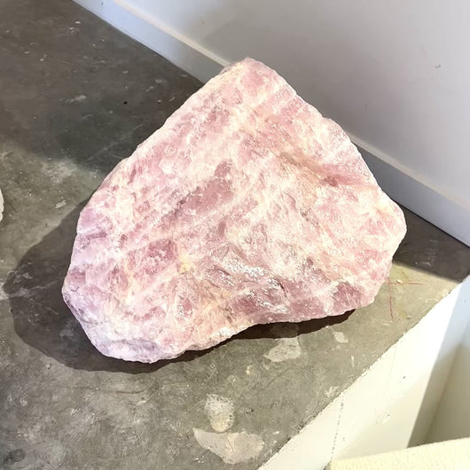 Extra large rose quartz crystal 37.7kg | ASH&STONE Crystal Shop Auckland NZ