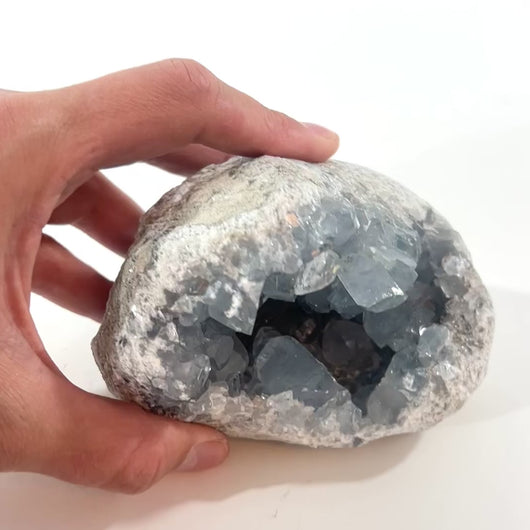 Celestite crystal cluster 1.33kg | ASH&STONE Crystal Shop Auckland NZ