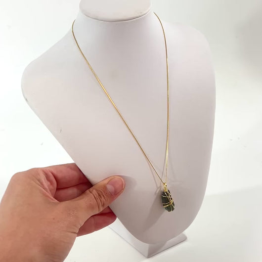 NZ-made genuine moldavite pendant necklace (extremely rare) | ASH&STONE Crystal Jewellery Shop Auckland NZ