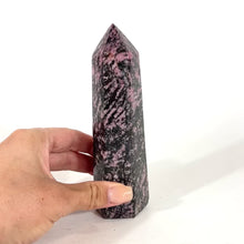 Load and play video in Gallery viewer, Rhodonite polished crystal generator | ASH&amp;STONE Crystals Shop Auckland NZ

