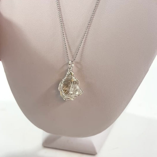 Genuine AAA-Grade Herkimer diamond pendant necklace | ASH&STONE Crystal Jewellery Shop Auckland NZ