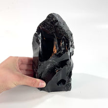 Load and play video in Gallery viewer, Large black obsidian tower 2.5kg | ASH&amp;STONE Crystals Shop Auckland NZ
