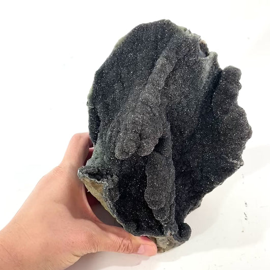 Large black amethyst crystal druzy 3kg | ASH&STONE Crystal Shop Auckland NZ