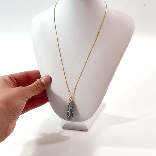 Bespoke NZ-made kyanite crystal pendant necklace | ASH&STONE Crystal Jewellery Shop Auckland NZ