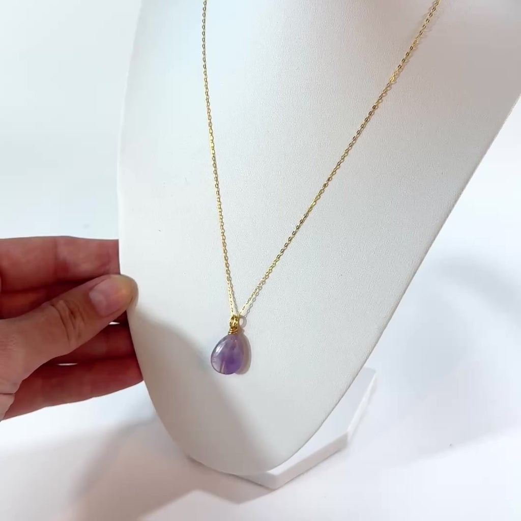 NZ-made amethyst crystal pendant necklace | ASH&STONE Crystal Jewellery Shop Auckland NZ