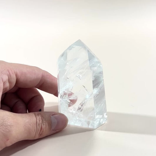 AA-Grade clear quartz polished crystal point | ASH&STONE Crystal Shop Auckland NZ