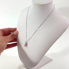 Load and play video in Gallery viewer, NZ-made natural pink kunzite crystal pendant necklace | ASH&amp;STONE Crystal Jewellery Shop Auckland NZ
