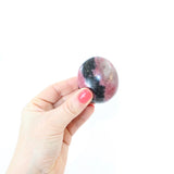 Rhodonite Palm stone | ASH & STONE. Crystals online, free express shipping, NZ.