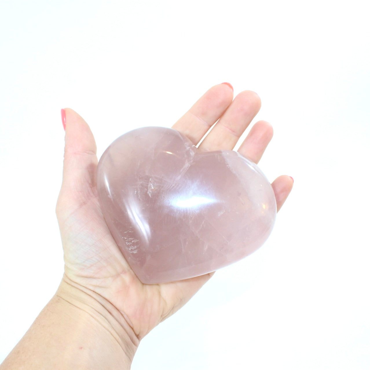 Rose Quartz Heart crystal | ASH & STONE for premium rose quartz crystals online. 