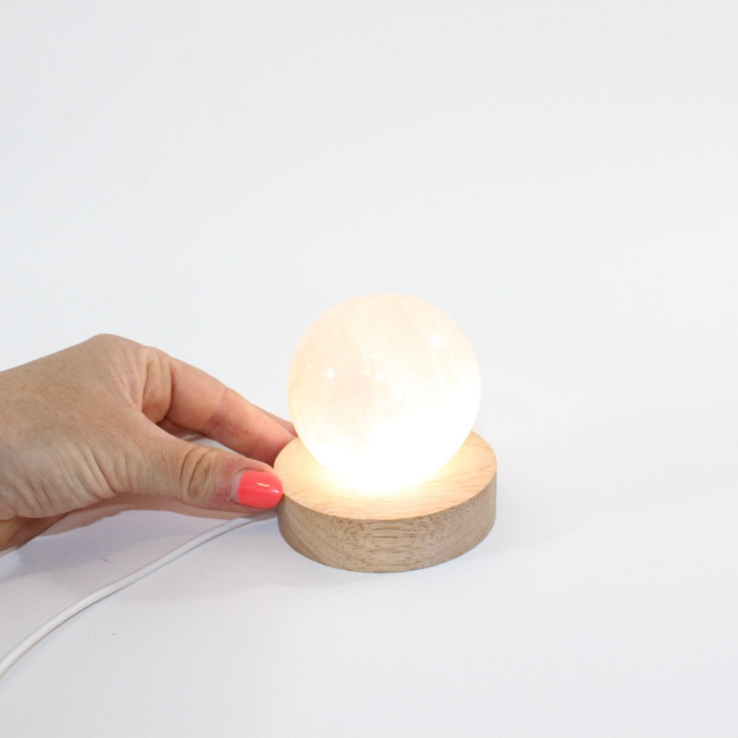 Rose Quartz Sphere Crystal Lamp | ASH & STONE. Premium crystals online. Free express shipping NZ wide 