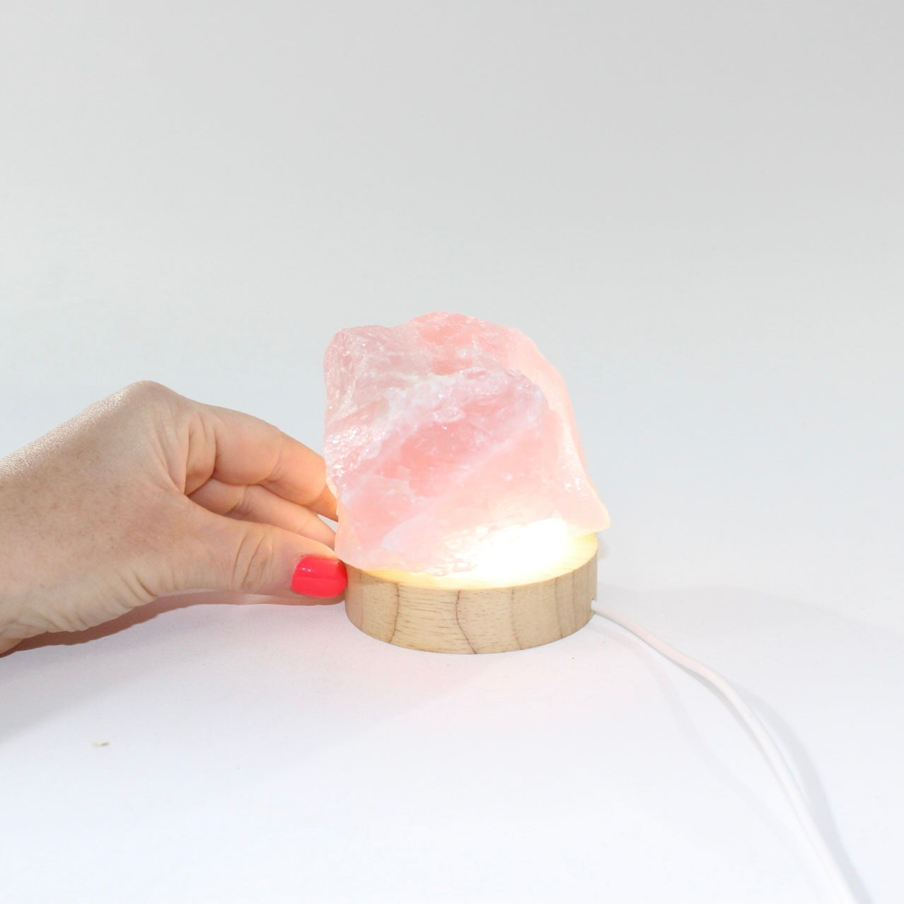 Rose Quartz Crystal Lamp | ASH&STONE Crystal Jewellery Shop Auckland NZ