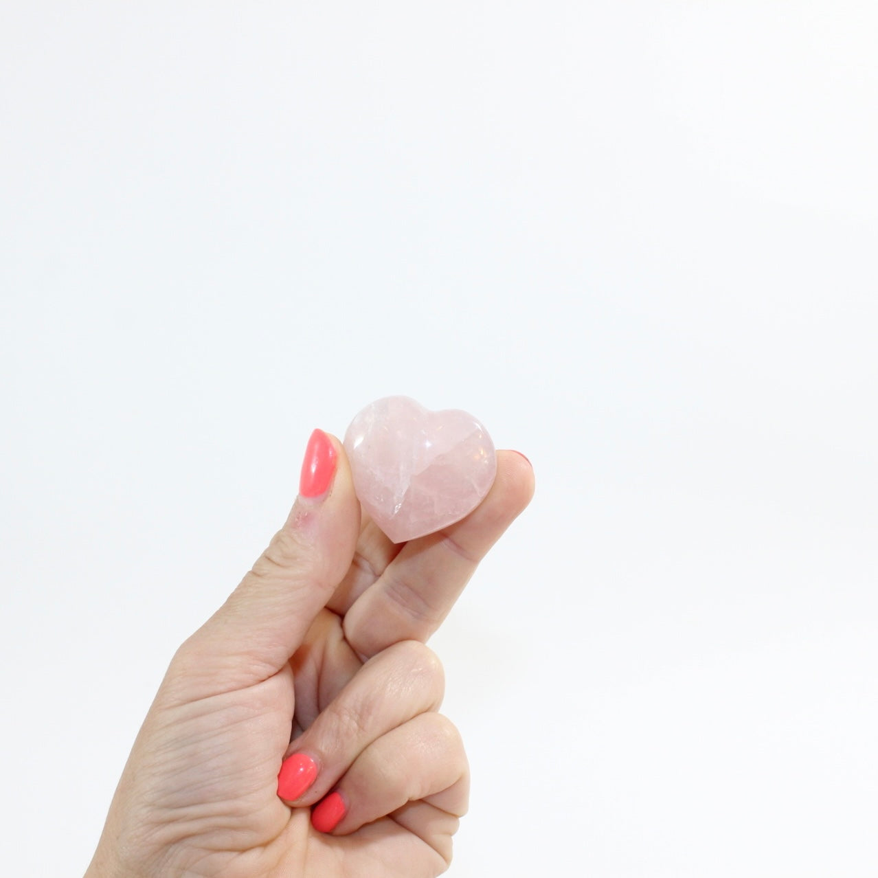 Small Rose Quartz Heart | ASH & STONE crystals online. Free express shipping.