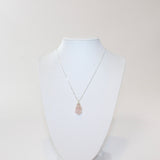Rose quartz crystal Gold necklace. Free express shipping. Buy crystal jewellery online from ASH&STONE Auckland crystal shop.  AfterPay available.
