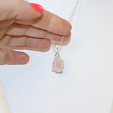 Rose quartz crystal Gold necklace. Free express shipping. Buy crystal jewellery online from ASH&STONE Auckland crystal shop.  AfterPay available.