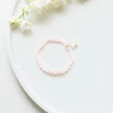 Rose Quartz & Fresh water pearl Crystal Bracelet | ASH & STONE for crystal jewellery, Free express shipping
