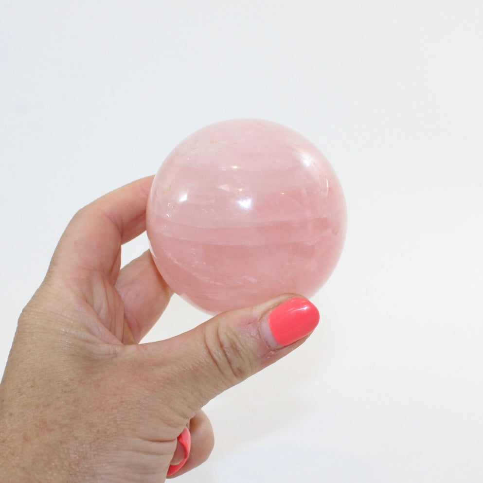 Rose Quartz Sphere Crystal Lamp | ASH & STONE. Premium crystals online. Free express shipping NZ wide 