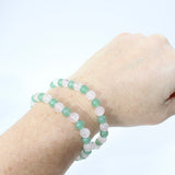 NZ-Made - Rose Quartz & Aventurine Crystal Bead Bracelet | ASH & STONE Buy crystal jewellery online from ASH&STONE