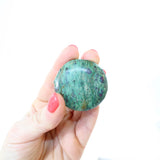 Ruby Fuchsite flatstone crystal
