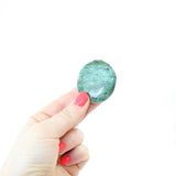 Ruby Fuchsite flatstone crystal