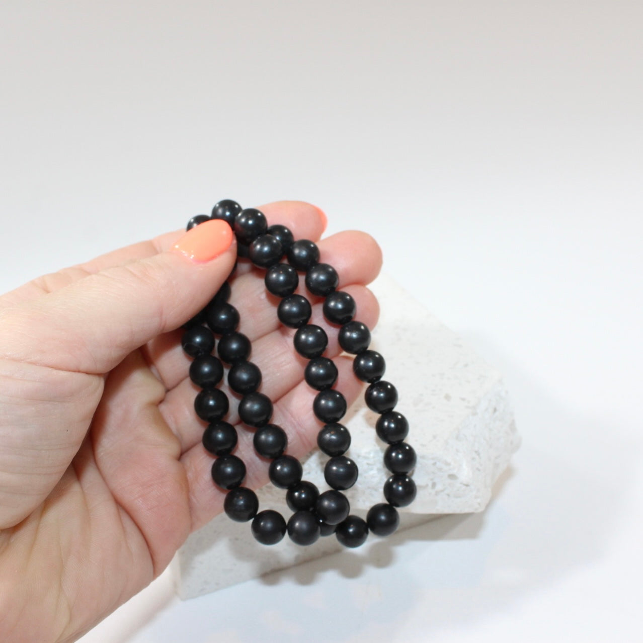 Shungite Bead Bracelet | ASH & STONE, Crystals jewellery ethically sourced, Free express shipping Auckland NZ 