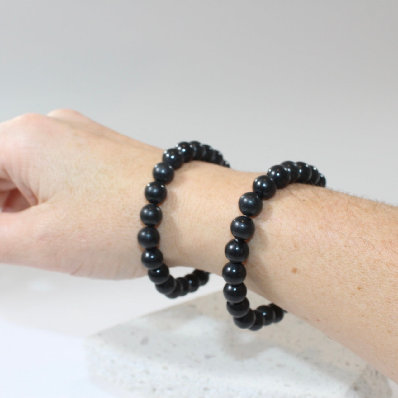  Shungite Bead Bracelet | ASH & STONE, Crystals jewellery ethically sourced, Free express shipping Auckland NZ 