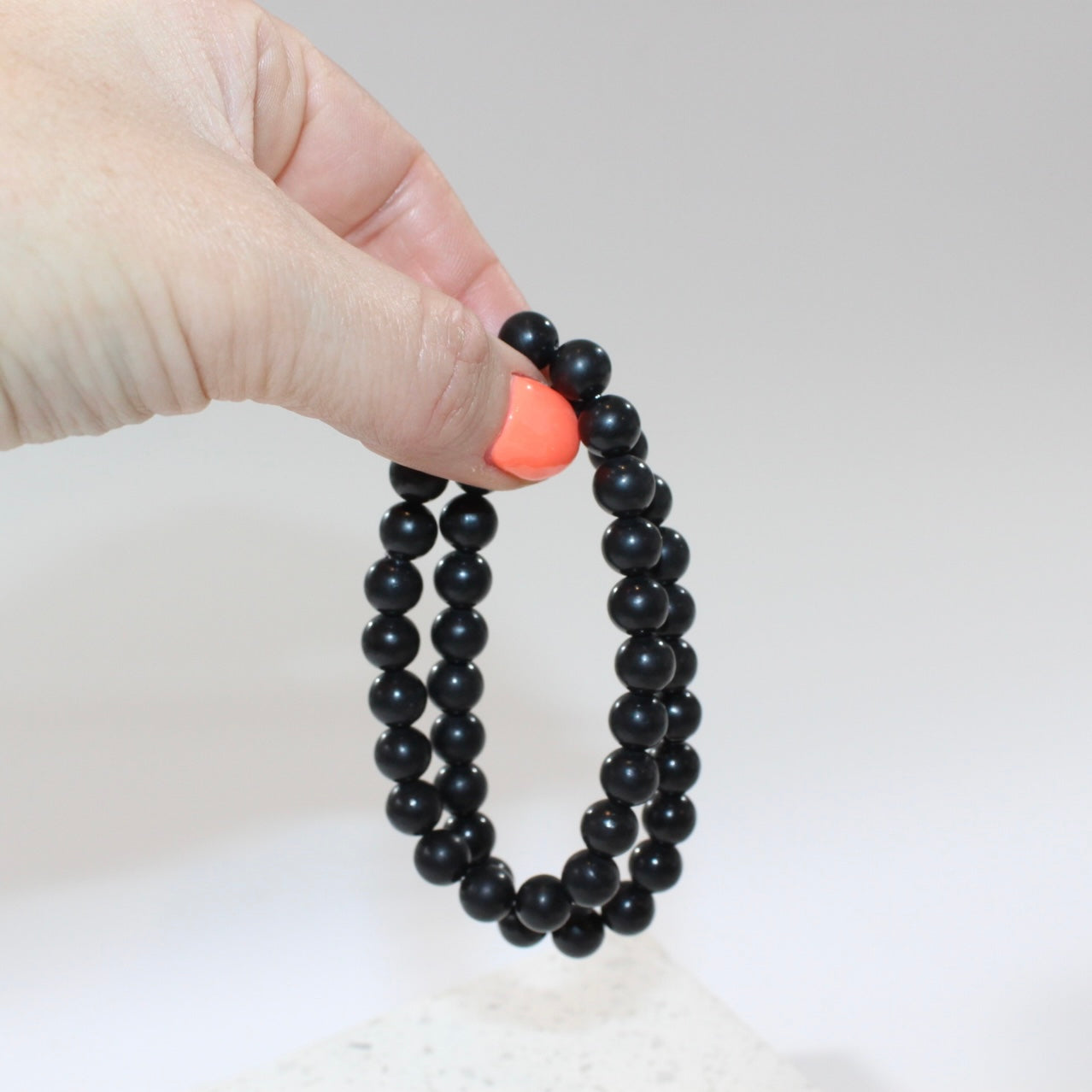 Shungite Bead Bracelet | ASH & STONE, Crystals jewellery ethically sourced, Free express shipping Auckland NZ 