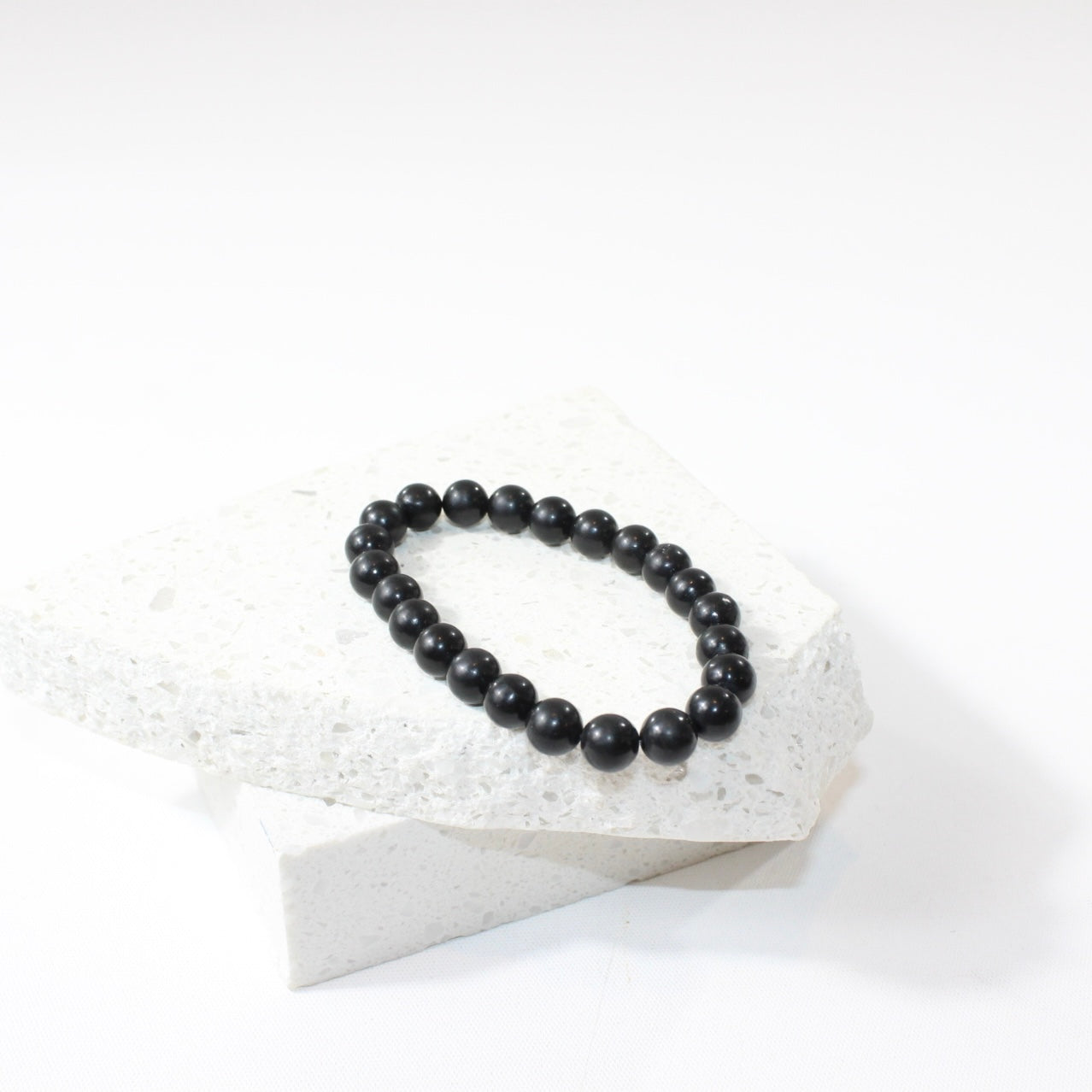 Shungite Bead Bracelet | ASH & STONE, Crystals jewellery ethically sourced, Free express shipping Auckland NZ 