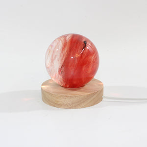 Strawberry obsidian sphere lamp | ASH&STONE Crystal Shop Auckland NZ