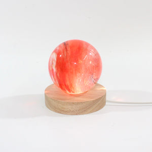 Strawberry obsidian sphere lamp | ASH&STONE Crystal Shop Auckland NZ