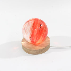 Strawberry obsidian sphere lamp | ASH&STONE Crystal Shop Auckland NZ