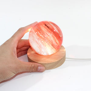 Strawberry obsidian sphere lamp | ASH&STONE Crystal Shop Auckland NZ