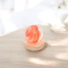 Load image into Gallery viewer, Strawberry obsidian sphere lamp | ASH&amp;STONE Crystal Shop Auckland NZ
