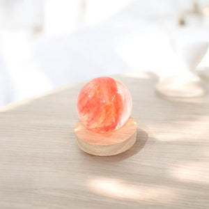 Strawberry obsidian sphere lamp | ASH&STONE Crystal Shop Auckland NZ