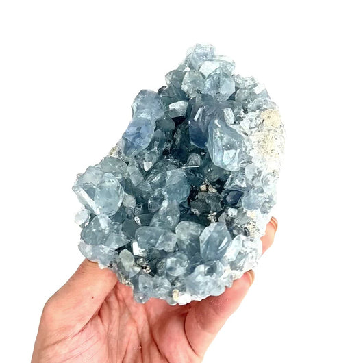 Crystals NZ: Celestite crystal cluster 1kg