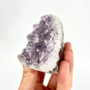 Crystals NZ: Lavender amethyst crystal cluster cut base
