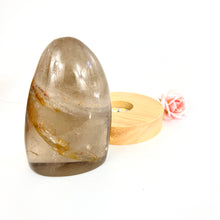 Load image into Gallery viewer, Crystal Lamps NZ: Polished smoky quartz crystal freeform on LED lamp base

